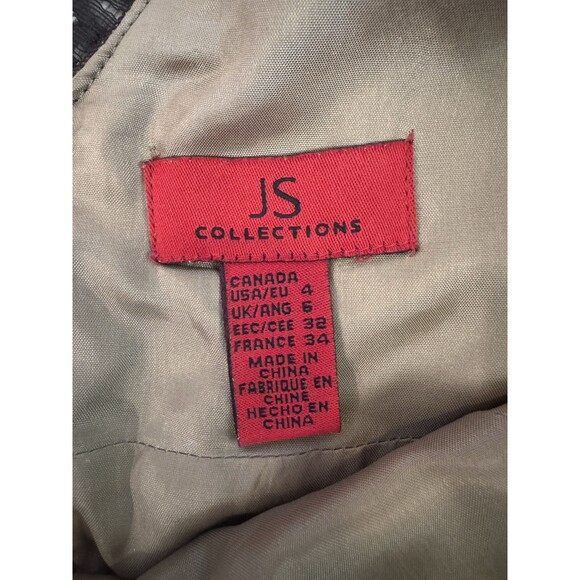 JS Collections Brown Lace Satin Gown Size 4 Sleeveless Formal Evening Dress - Picture 10 of 13